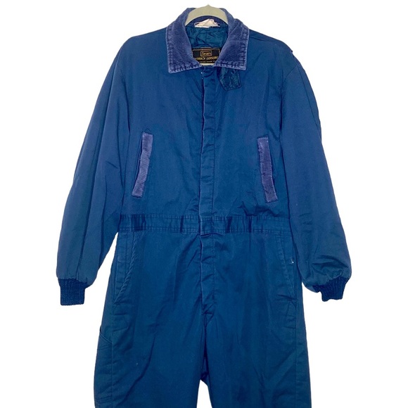 Sears Men's Blue Work'n Leisure Coveralls Outdoor Winter Casual Zip-Up size 42